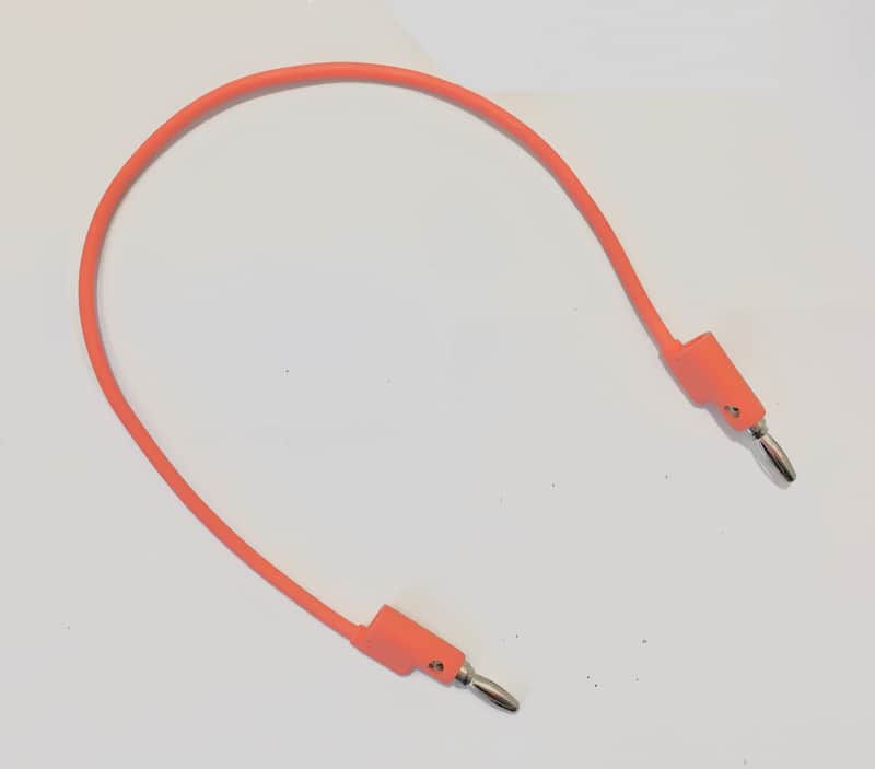 Banana patch cable 30cm Orange image 1