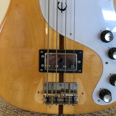 1970 Epiphone ET-288N Neck-thru MIJ Bass with Hardshell Case EXC+ Condition image 11