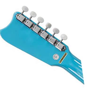 Silvertone 1449 Series Double Cut Guitar - Light Blue image 5