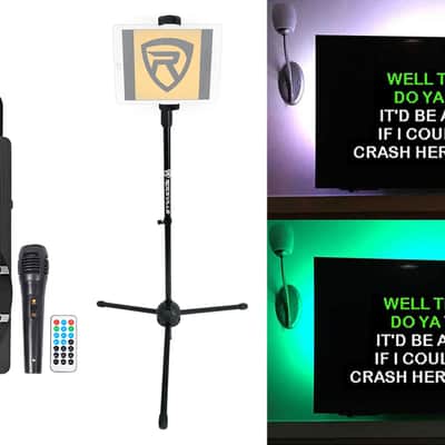 Technical Pro WASP420 Bluetooth Karaoke Machine System w/TV LED's Bundle with Mic & Stand image 12