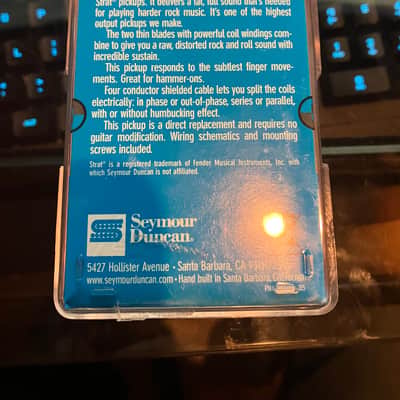 Seymour Duncan SHR-1b Hot Rails Strat Bridge Pickup 2010s - White image 2