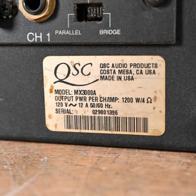 QSC MX 3000a 2-Channel Power Amplifier CG01A9D image 9