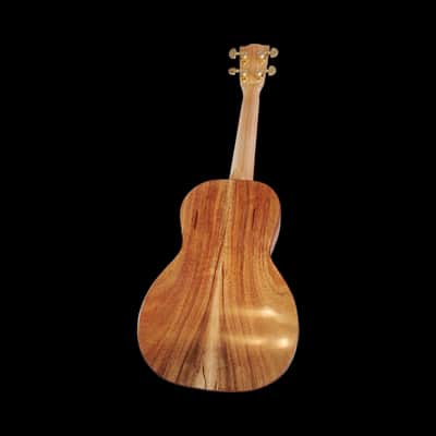Koa with Live Edge Sound Hole Tenor Ukulele - SCJ Jazz Hat #137 image 7