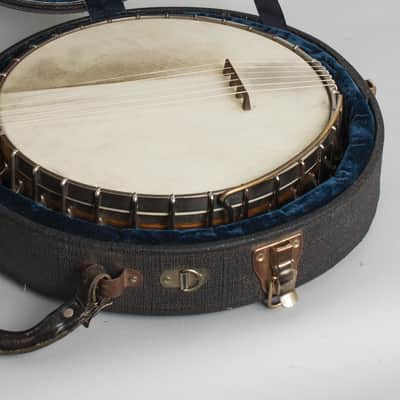 Fairbanks/Vega Tu-Ba-Phone Guitar Banjo (1920), ser. #47716, black tolex hard shell case. image 14