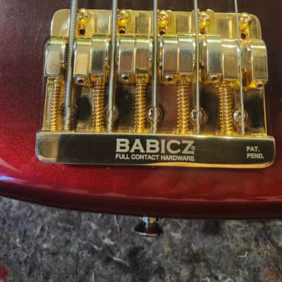DR HEARTFIELD 5 string Bass with Babicz bridge 5 string 1988 - Red image 6