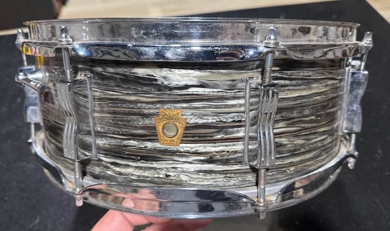 Ludwig Jazz Festival Ringo Snare Drum 1966 - Black Oyster Pearl an ultra rare 14" x 5" original & super clean ! image 1