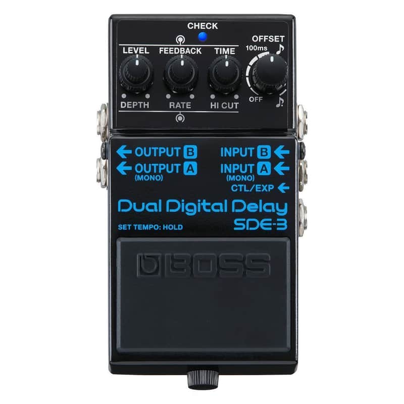 BOSS SDE-3 Dual Digital Delay Compact Guitar Effects Pedal with Vintage Digital Delay Tones and Offset Control for Doubled and Time Dual Delays (Black) image 1