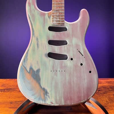 Warmtone Custom Guitars Strat Style Body & Neck W/ Case "Old Winter" Nitro image 8