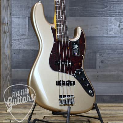 Mint Fender American Professional Classic Jazz Bass - Faded Firemist Gold with Gigbag image 10