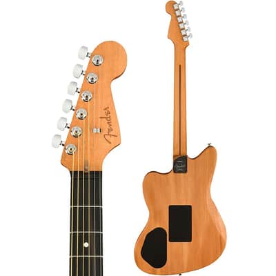 Fender American Acoustasonic Jazzmaster Acoustic-Electric Guitar Regular Tobacco Sunburst image 4