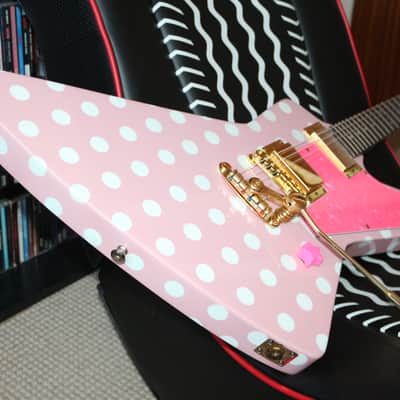 Xeno Guitars "Sweet Little Sixteen" Explorer-Shape, Pink Polka Dot image 22