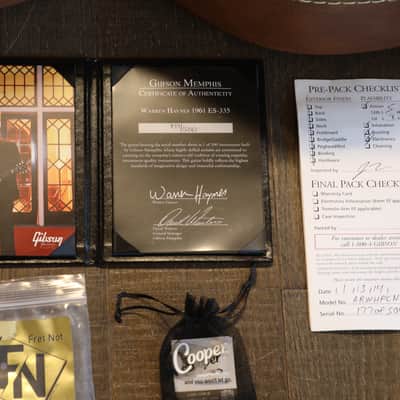 Minty! 2016 Gibson '61 Warren Haynes ES-335 Semi-Hollow Electric Guitar Figured Cherry + COA OHSC image 12