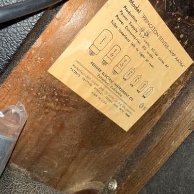 Fender Princeton Reverb -1965 - No Logo Black Panel image 7