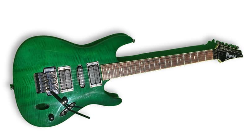 Ibanez S470 SM Superstrat Green Flame MIK | Reverb