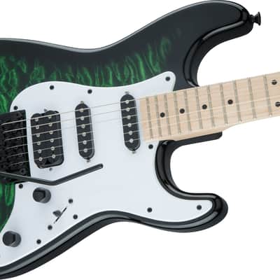 Jackson X Series Sig Adrian Smith SDXQM Maple FB Transparent Green image 6