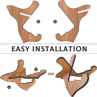 Guitar Stand Wooden Guitar Stand Portable Folding Instrument Holder for Acoustic Classic Electric Bass Guitar (Sapele) image 2