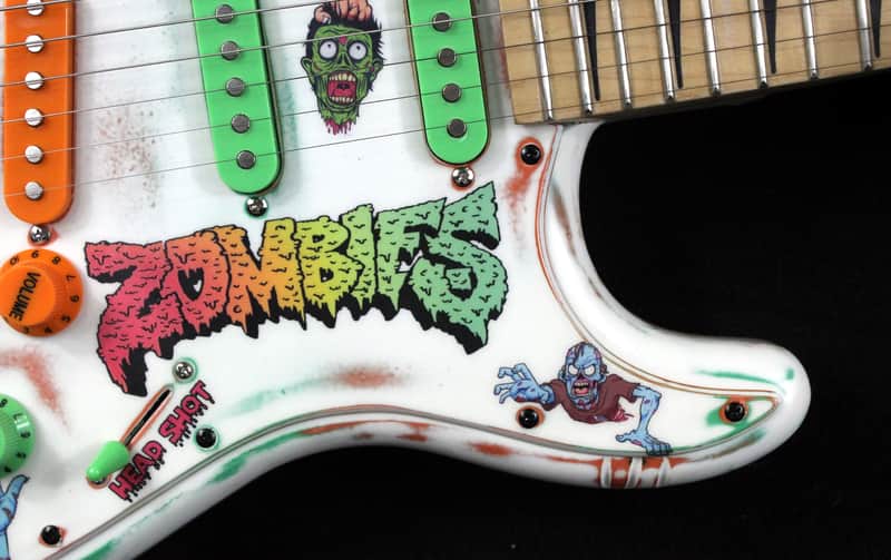 Custom Painted and Upgraded Fender Squier Strat - Aged and Worn