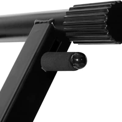 On-Stage KS7292 Double-X Ergo Lok Keyboard Stand with 2nd Tier,Black image 3