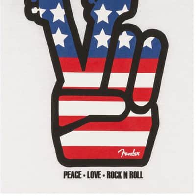 Fender Women’s Peace Sign T-Shirt, White, X-Large image 2