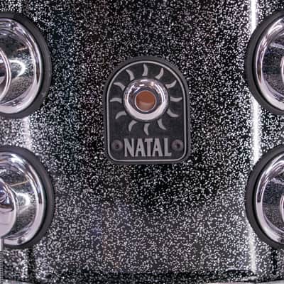 Natal Birch Fusion X 10" x 6.5" Rack Tom Drum Black Metallic image 5