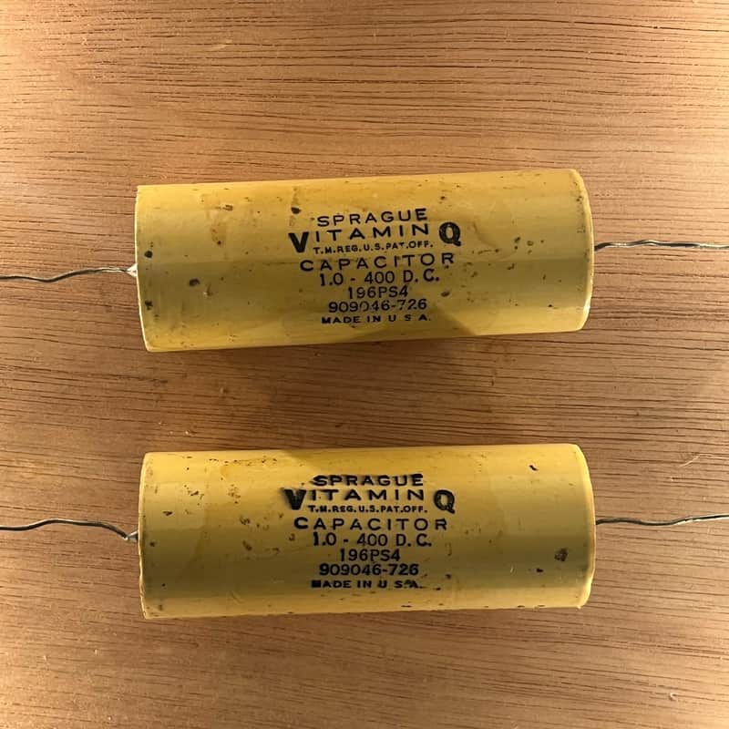 Sprague 1uF 400V Vitamin Q Matched Pair (For Tube Amps, Speaker Crossover, Hi-Fi) image 1
