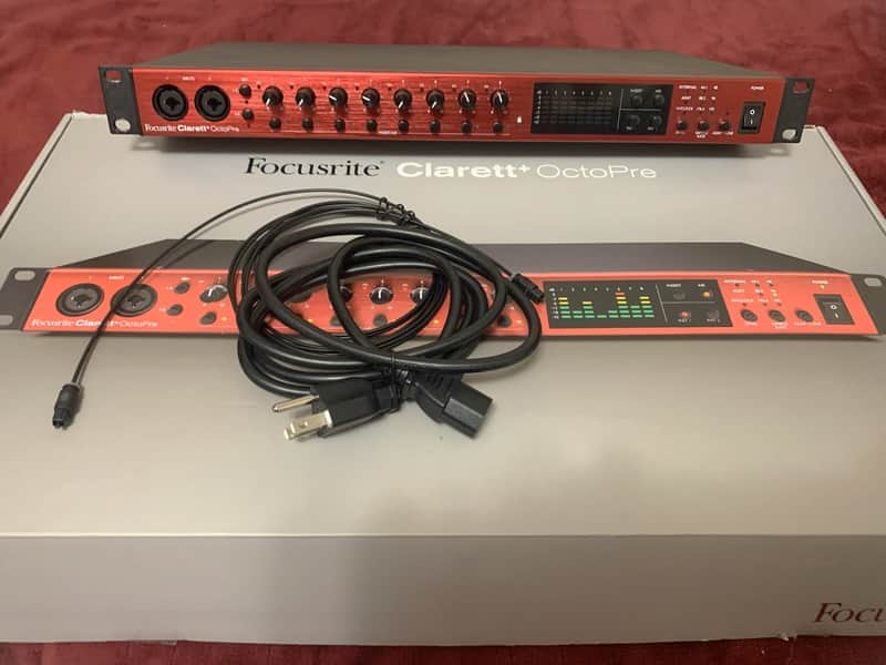 Focusrite Clarett+ OctoPre 8-Channel ADAT Preamp w/ Free Hosa 10ft. ADAT Cable image 1