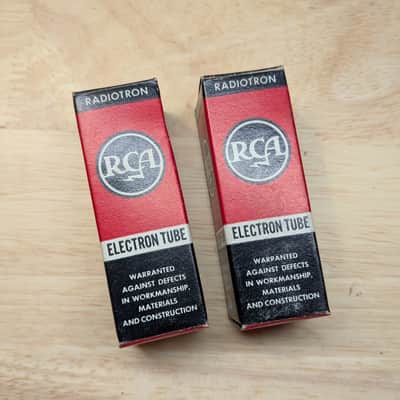 Pair of RCA 12AU7 ECC82 Vacuum Tubes, Gorgeous & Boxed, Audio, Hifi, 1940s WWII image 1