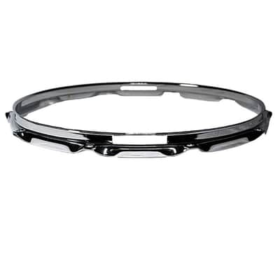 14" 10 lug SNARE SIDE chrome triple flange drum hoop image 1
