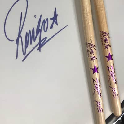 1963 Original Ludwig Black Oyster Pearl Drum Set, Signed Ringo-Beatle Spec Snare! Stage Played Sticks! Complete! Best Ringo Set Ever? image 5