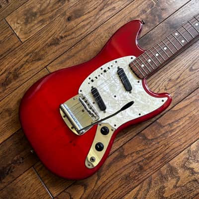 1993 Fender Traditional 60s Mustang Order Made Custom Transparent Red Premium Ash Maple Seymour Duncan MIJ Japan image 1