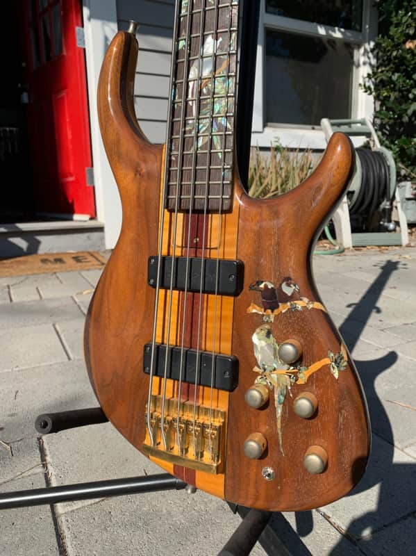 Tobias Signature 5 String CUSTOM (mid-90's) Woods and Mother of Pearl image 1