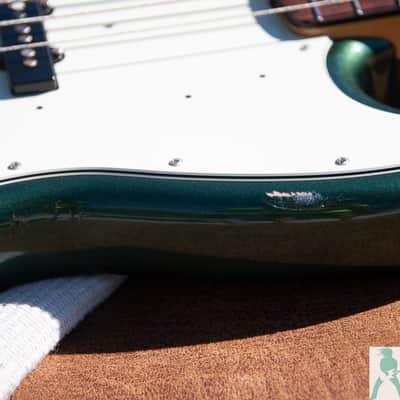 Fender 2023 Collection Made in Japan Traditional '60s Jazz Bass® - Aged Sherwood Green Metallic - Pro Set Up w Perfect Frets/Action/Intonation! image 8