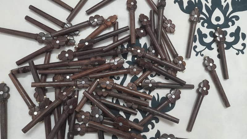 44 Pcs - Rabab Pegs in Rosewood Best Quality Light weight image 1