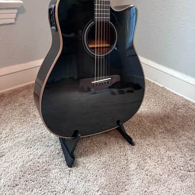 Yamaha A-Series A1M Cutaway Dreadnought Acoustic-Electric Guitar - Transparent Black image 2