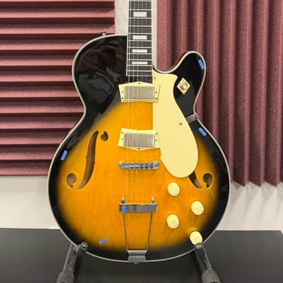 NEW!! Silvertone 1446 Tobacco Sunburst, Semi-Hollow Electric Guitar w/ Mini Hums B-STOCK image 1