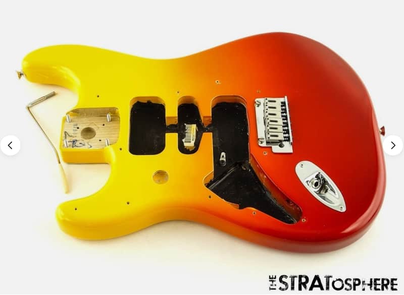 LEFTY Fender Player Plus Series Stratocast Strat BODY + HARDWARE Tequila Sunrise image 1