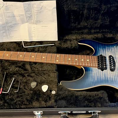 Suhr Modern Pro HH 510 with Maple Fretboard 2013 Trans Blue Denim