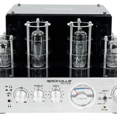 Rockville BluTube Tube Amplifier w/ Bluetooth+(2) 5.25" Black Bookshelf Speakers image 3