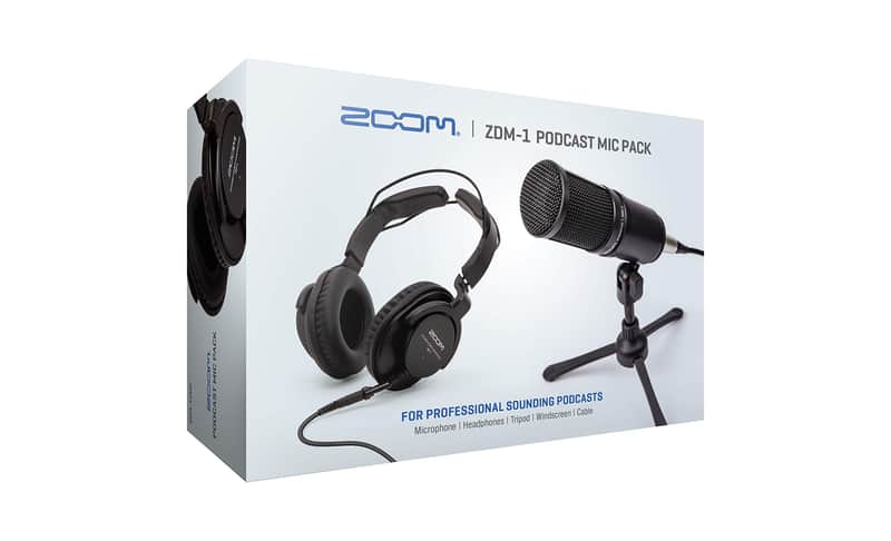 Zoom ZDM-1 Podcast Mic Pack, Podcast Dynamic Microphone, ZHP-1 Headphones, TPS-4 Tripod, Windscreen, 2-Meter XLR Cable, for Recording & Streaming Podcasts image 1