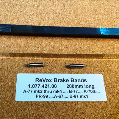ReVox Brake Bands A77 mk2 thru 4,  B-77,  A-700,  PR-99,  A-67 and B-67 MK2 2025 - Brand New - Original image 1