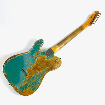 Fender Telecaster Custom 60 Heavy Relic Custom Shop 2013 Teal Green Metallic image 4