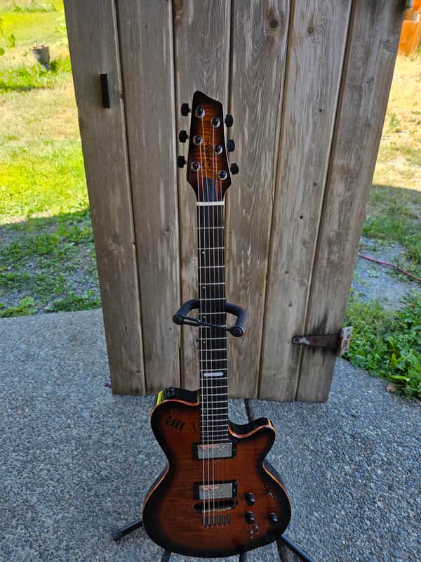 Godin LGXT Electric Guitar - Cognac Burst AA Flame image 1