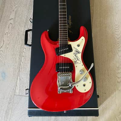 Mosrite Of California The Ventures Model Red Signed By Don Wilson Japan Vintage OHSC MIJ image 16