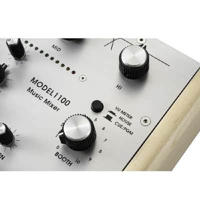 Alpha Recording System MODEL1100B 2-Channel Rotary DJ Mixer with Wooden Sides (limited silver edition) image 6