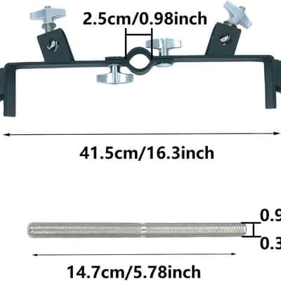 Cowbell Holder Mounting Bracket with 9.5mm Percussion Mount Rod, All Percussion Mount Bracket for Cowbell Jam Blocks Tambourine Percussion Rack Stand Percussion Instrument Accessory image 2
