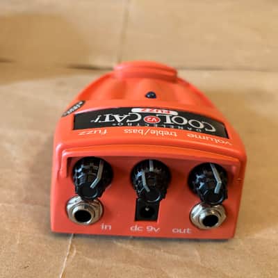Danelectro Cool Cat Fuzz 2010s - Orange Very Good Condition 2nd Version V2 True Bypass NOS Mint in box with all papers image 7