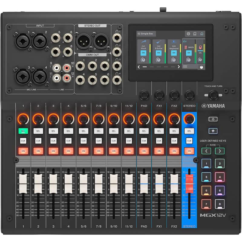 Yamaha MGX12V 18-Channel Digital Mixer With Video Interface Black Open Box image 1