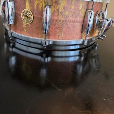 Gretsch GAS5514-KC Keith Carlock Signature 5.5x14" Brass Snare Drum 2021 - Vintage Patina image 2