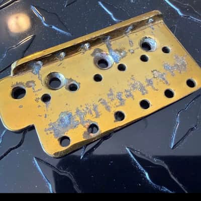 Schecter Brass bridge plate 70s/80s - Brass image 1