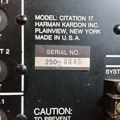 harman/kardon Citation Seventeen Preamp with 5 Band EQ image 6